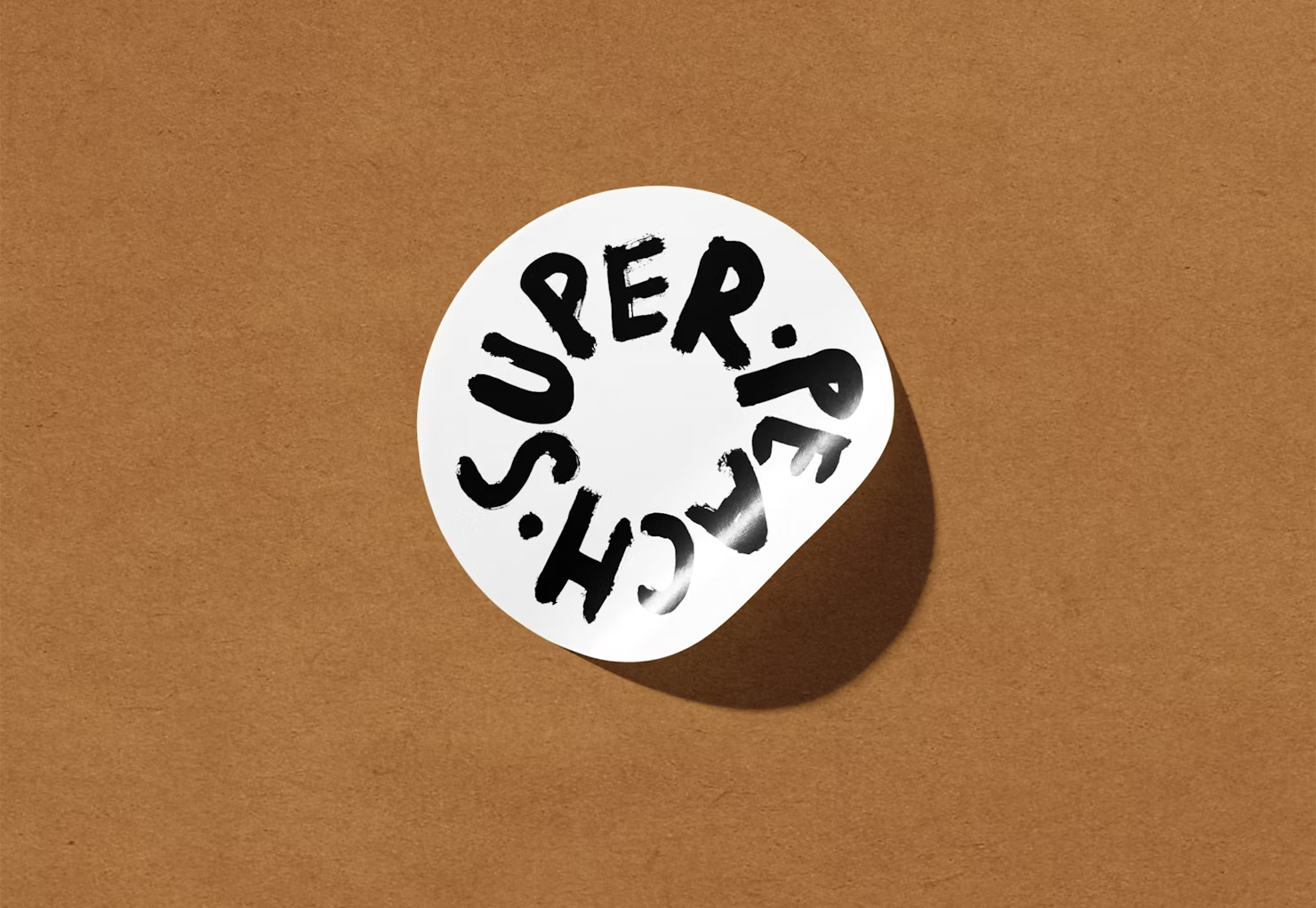 Super Peach brand identity wordmark illustration by Pentagram