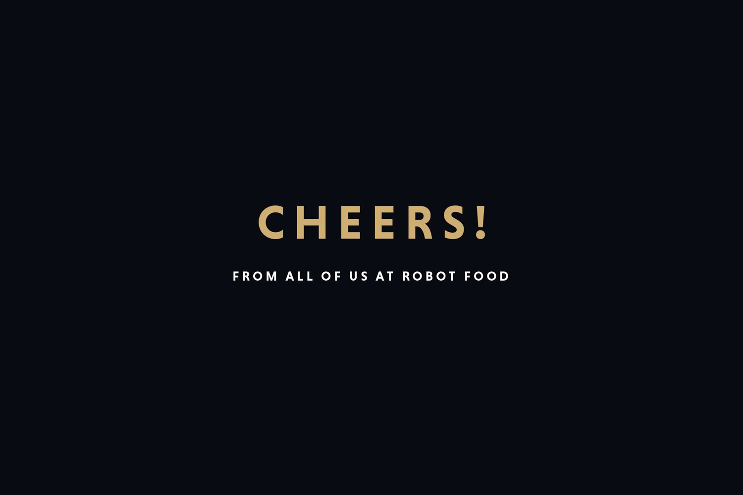 Cheers from UK graphic design studio Robot Food