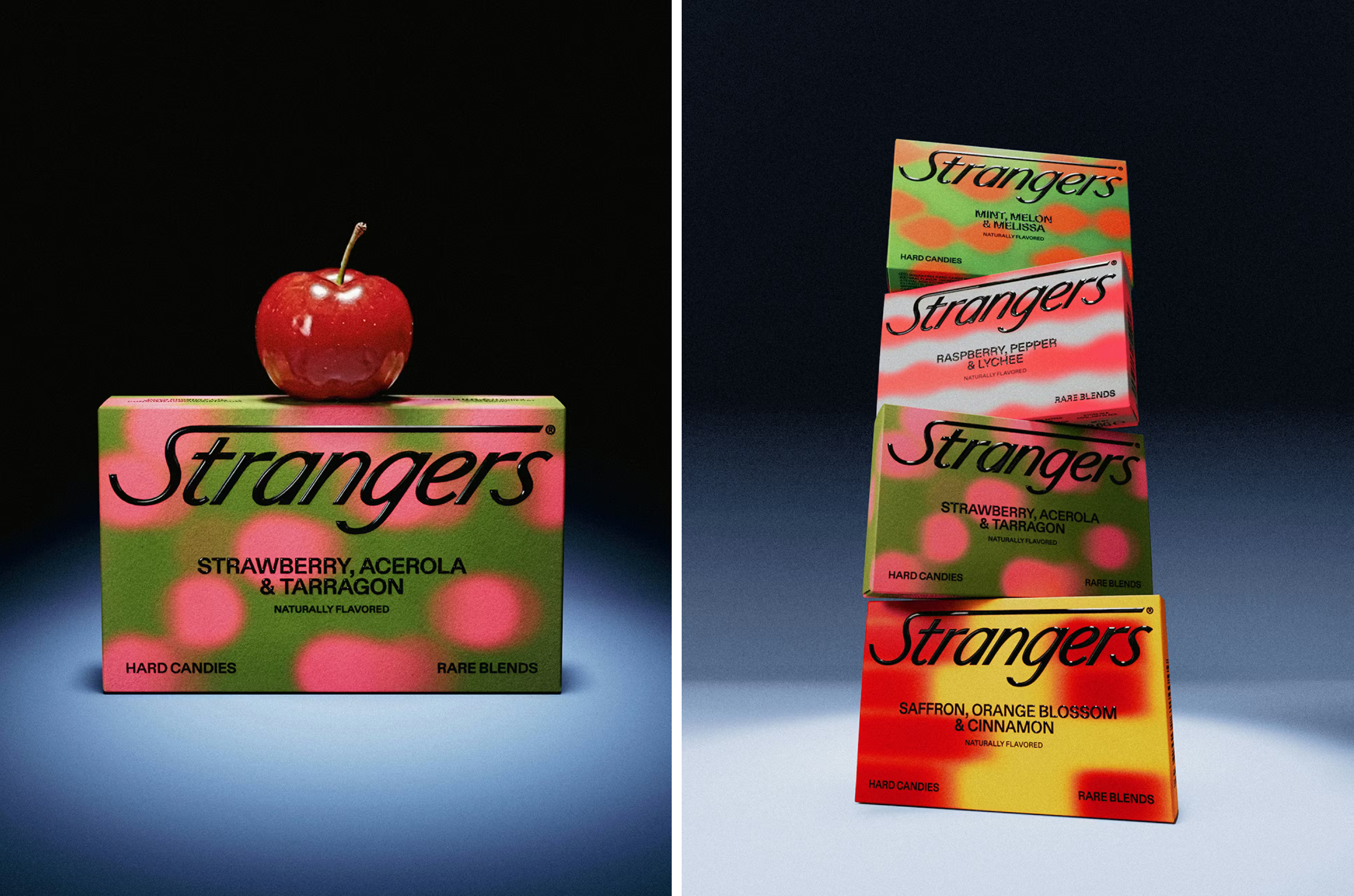 auge design strangers branding packaging logo wordmark typography bpo review boxes double