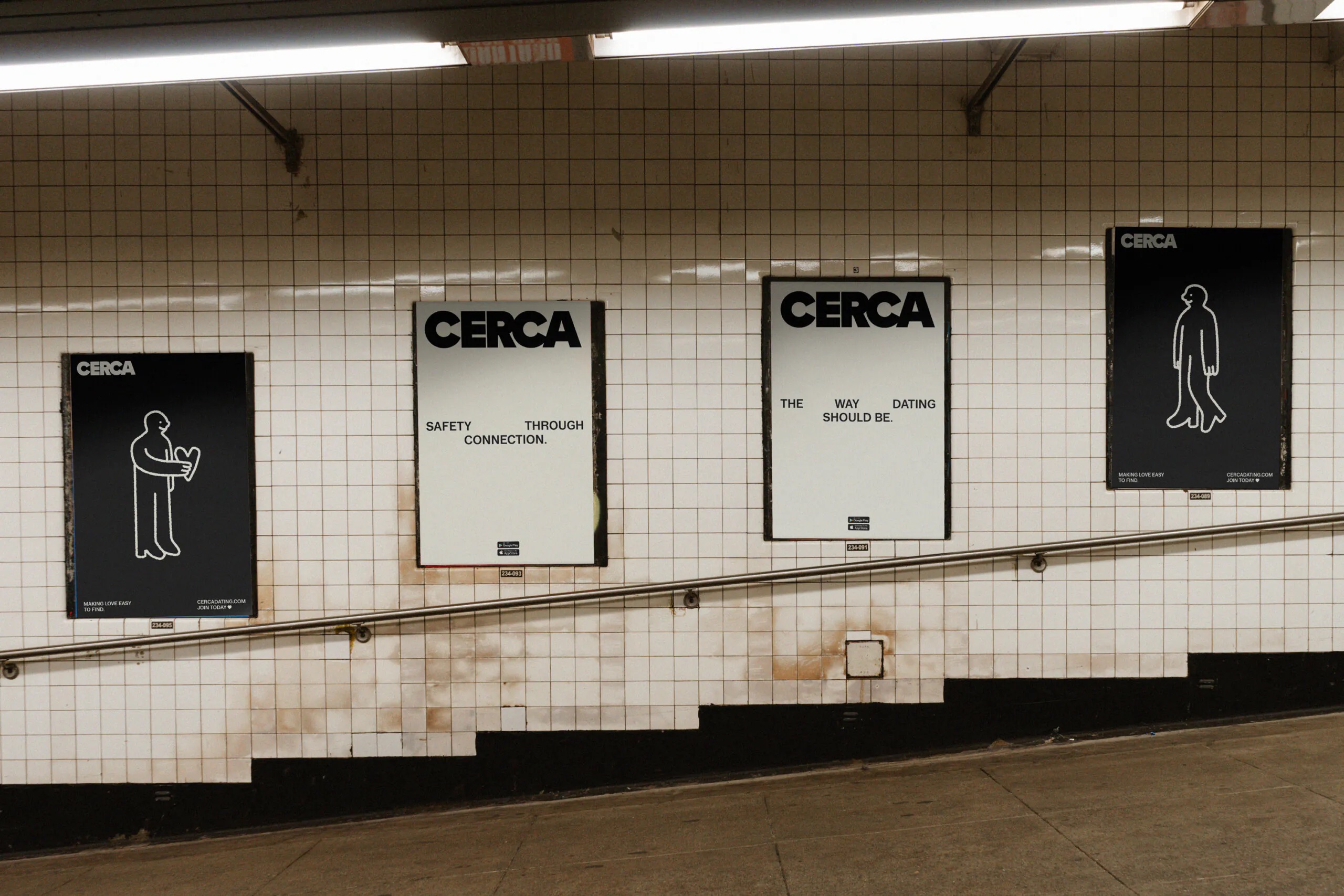cerca logo wordmark brand identity by saint urbain bpo review posters