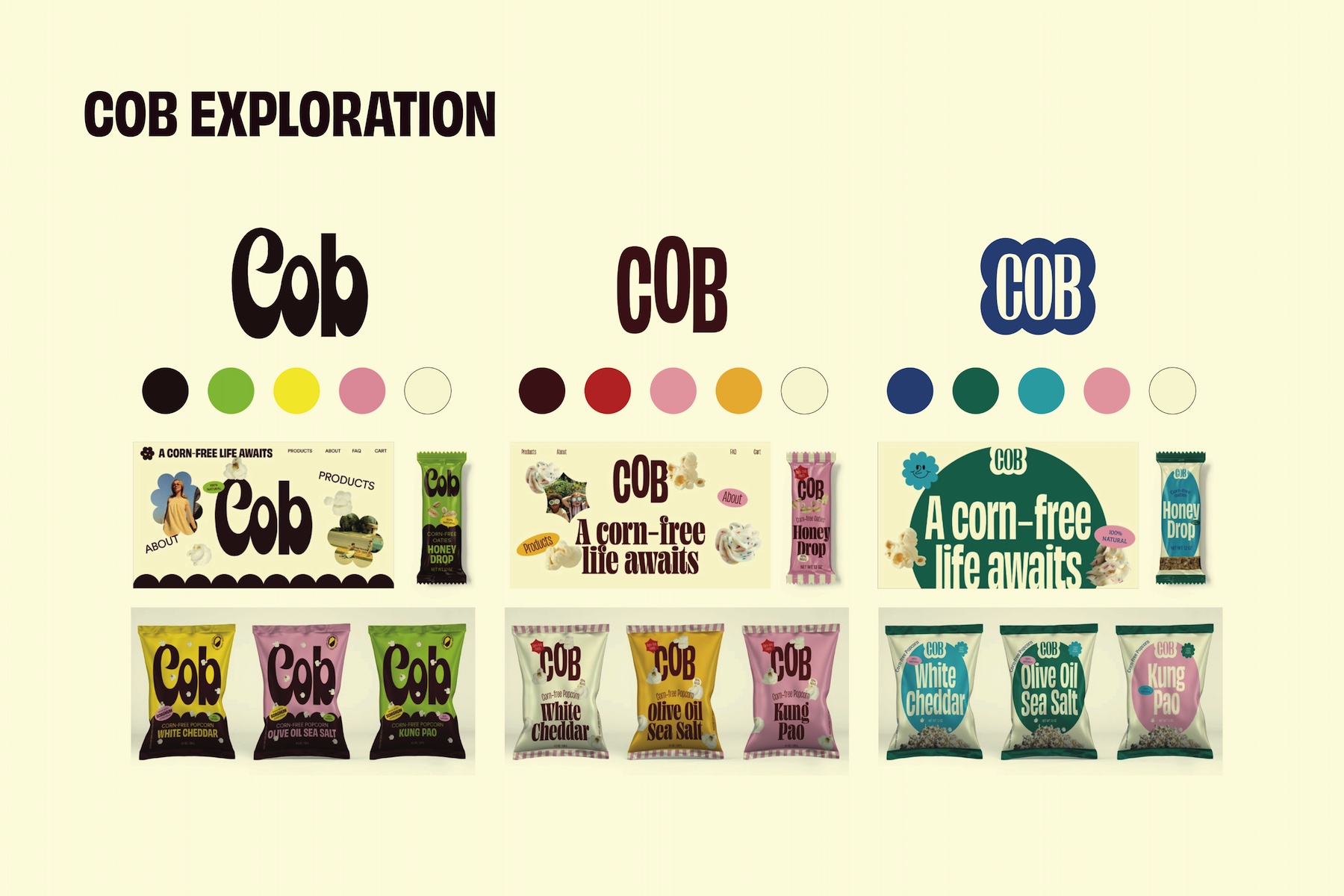 Cob branding, packaging, typography and logo by Saint Urbain