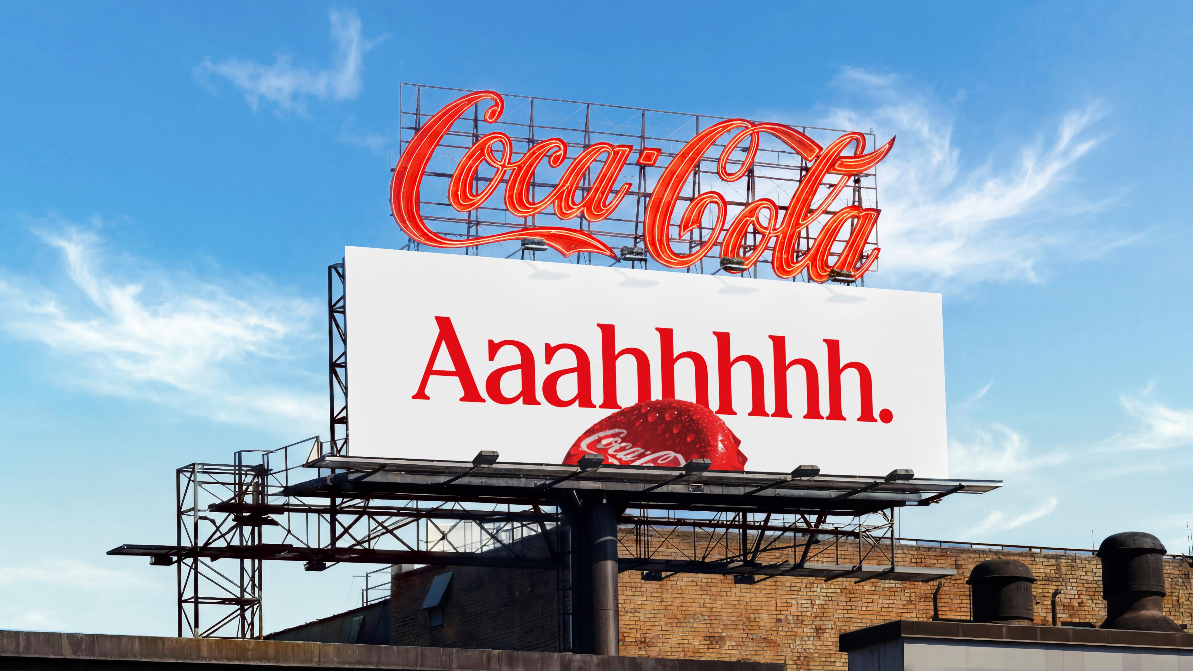 coca cola jkr rebrand logo identity design packaging bpo review billboard