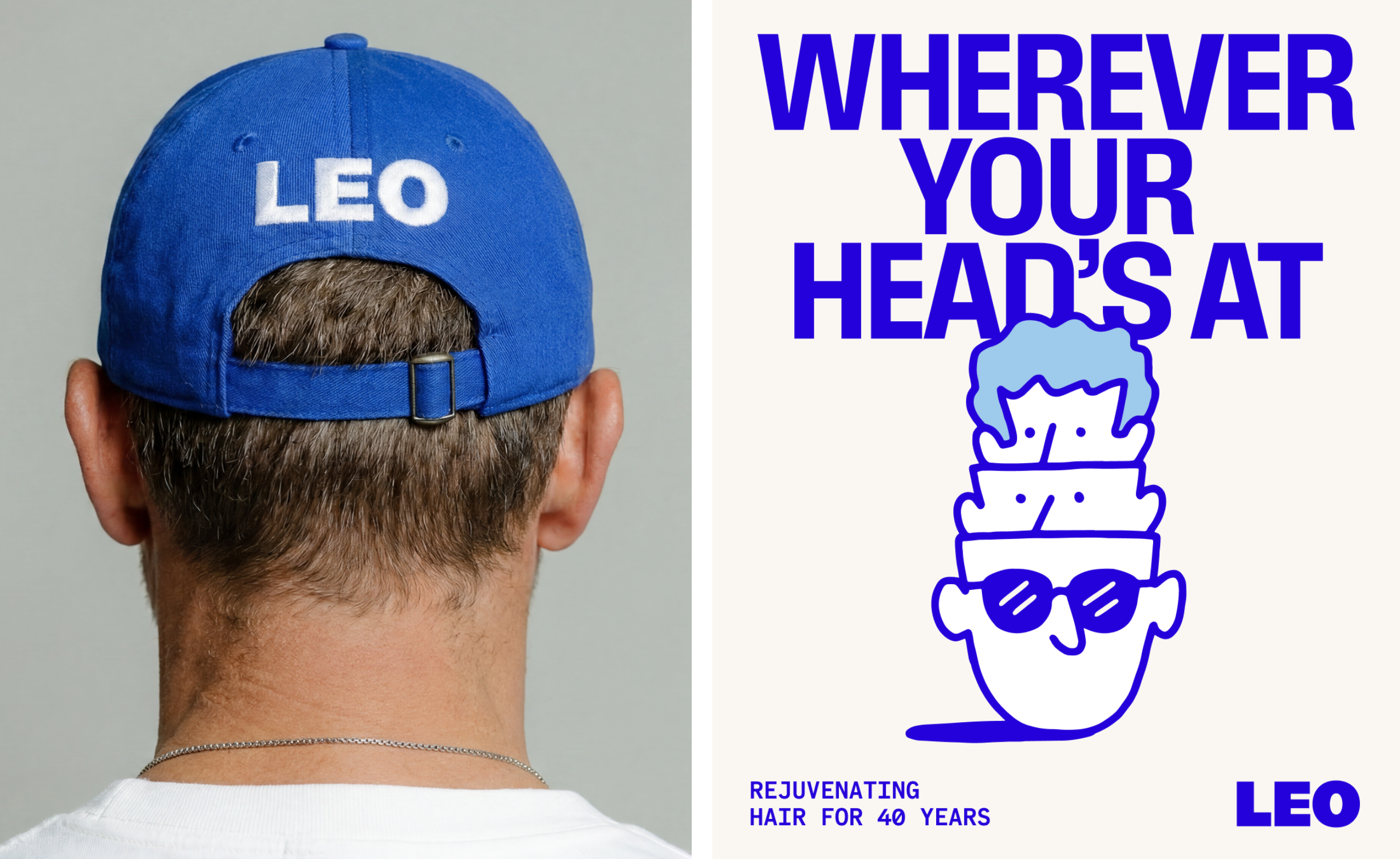 creative spark leo hair logo brand identity design bpo review cap illo