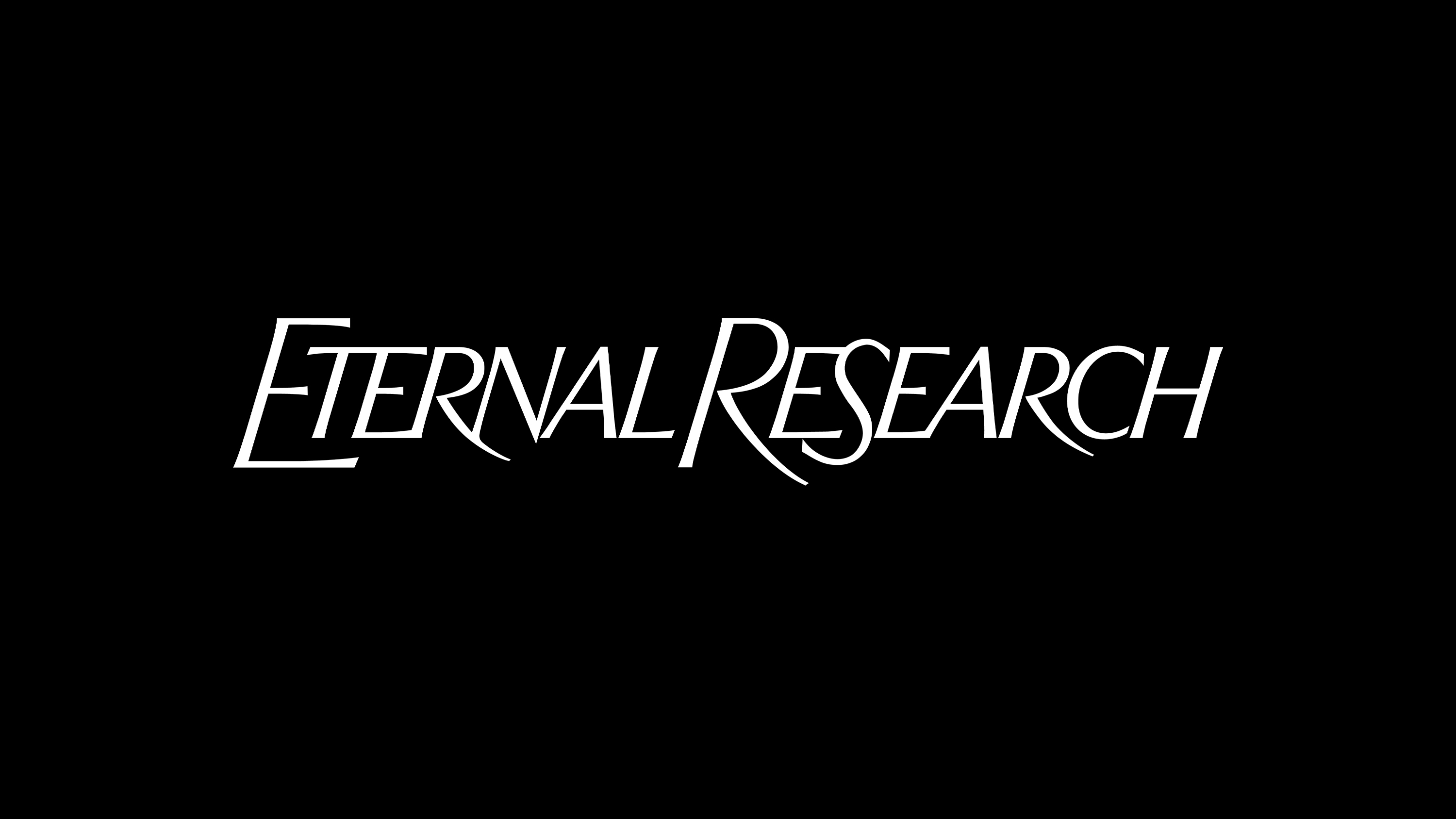 Eternal Research branding, logo, art direction, wordmark, print, stationery design by Cotton