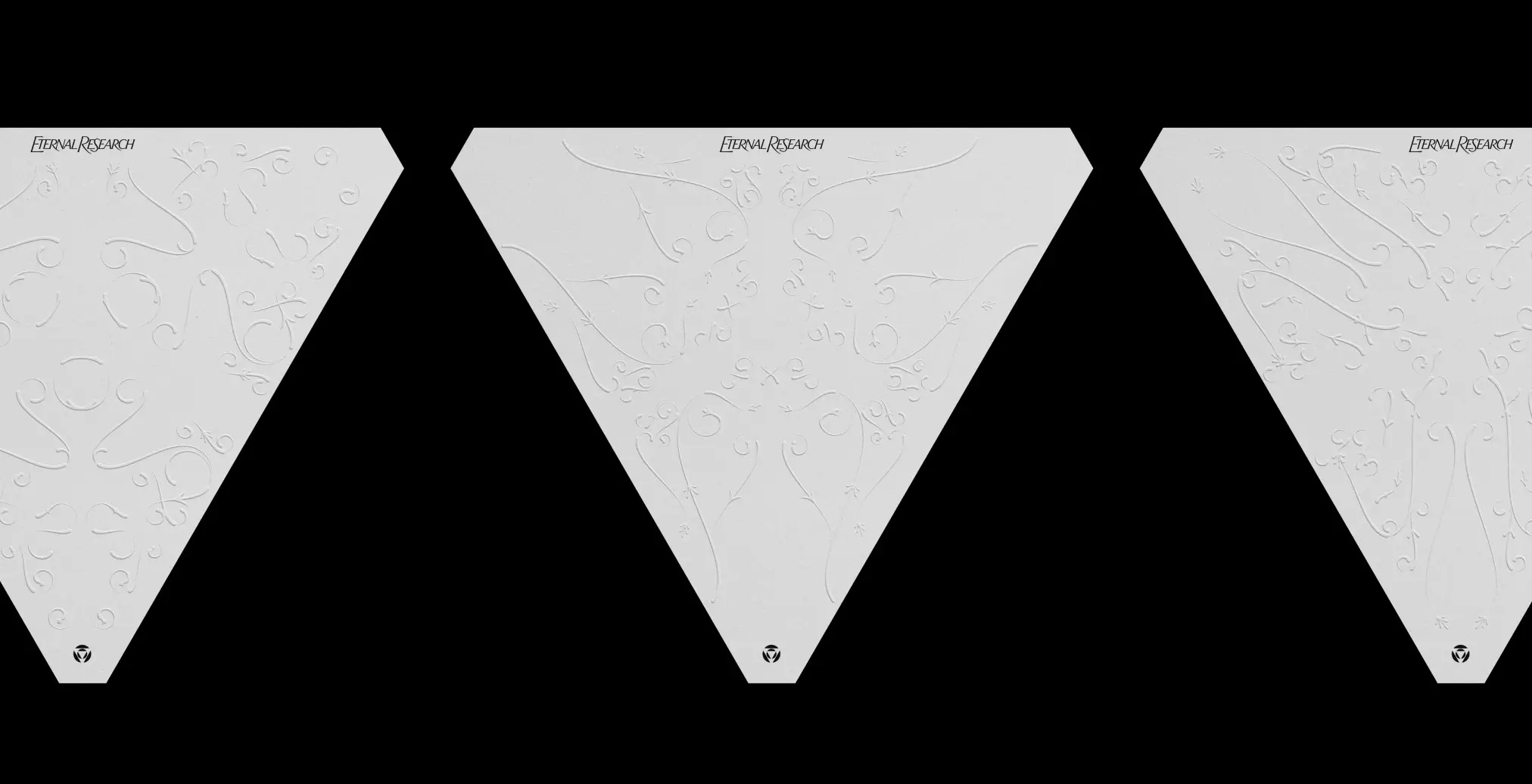 Eternal Research branding, logo, art direction, wordmark, print, stationery design by Cotton