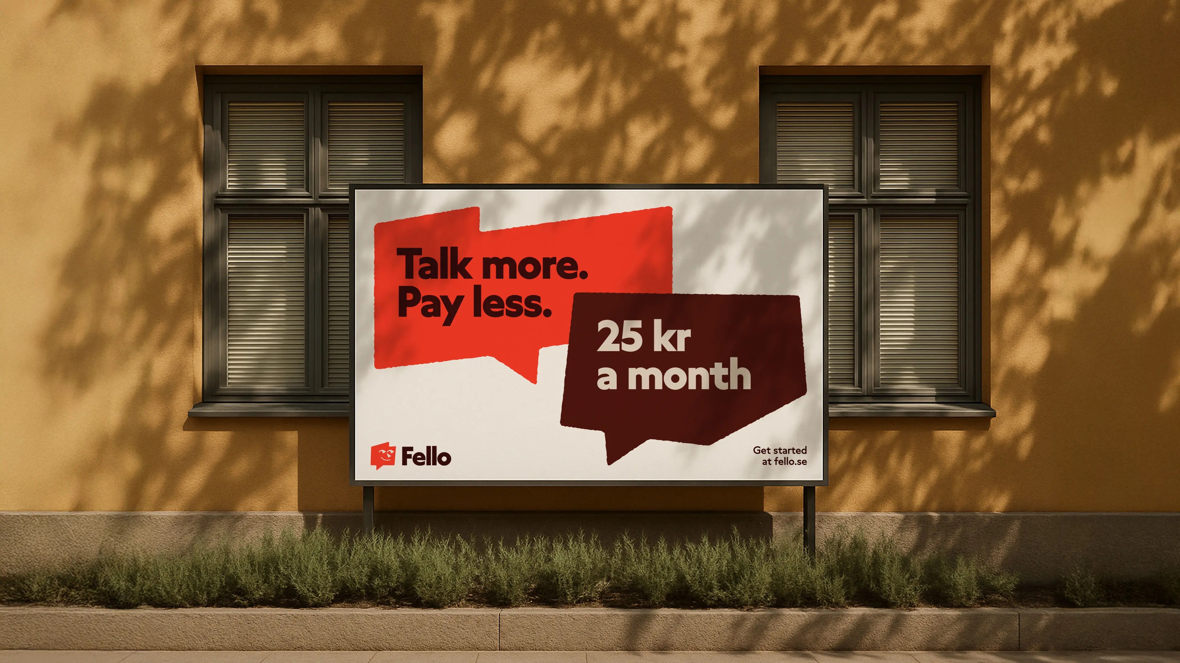 fello bold scandinavia logo mascot identity brand design wordmark typography bpo review billboard