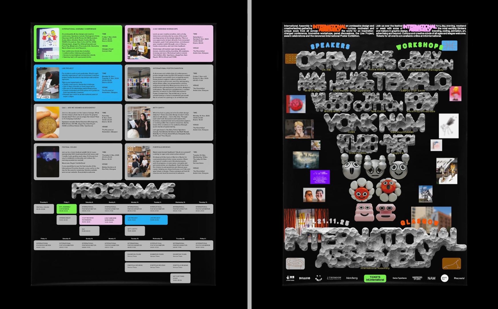 INTL 2025 identity website design typography by Warriors Studio and NAM