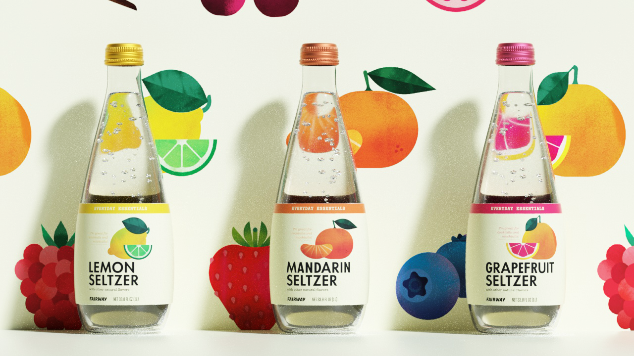 mucca fairway everyday essentials branding packaging logo wordmark bpo review seltzer