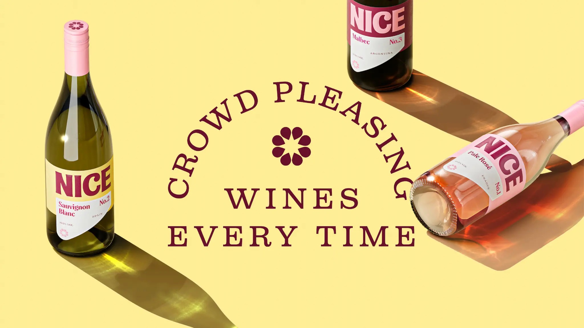 nice drinks earthling studio branding identity wordmark bpo review logo pink bottles