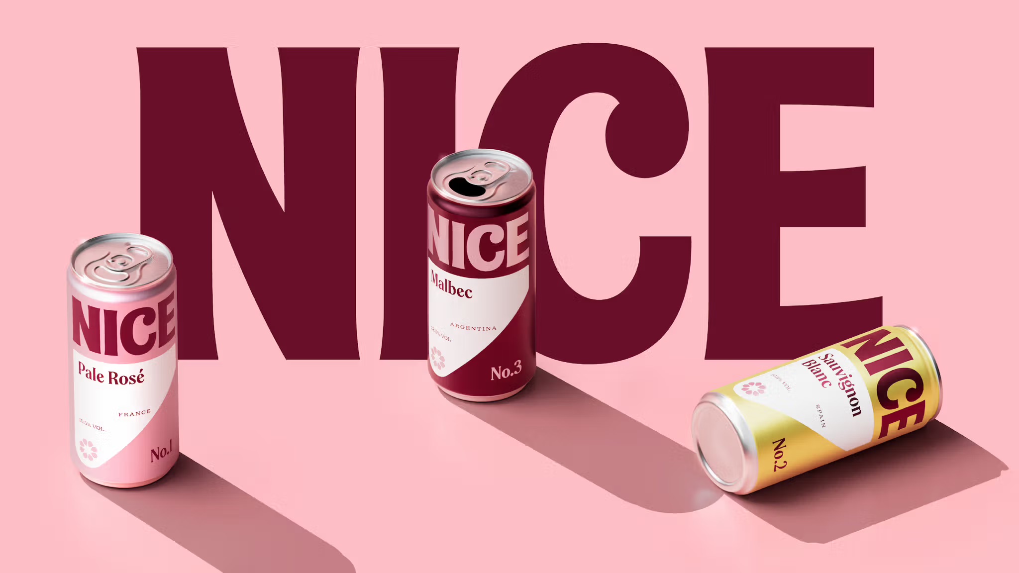 nice drinks earthling studio branding identity wordmark bpo review logo pink cans