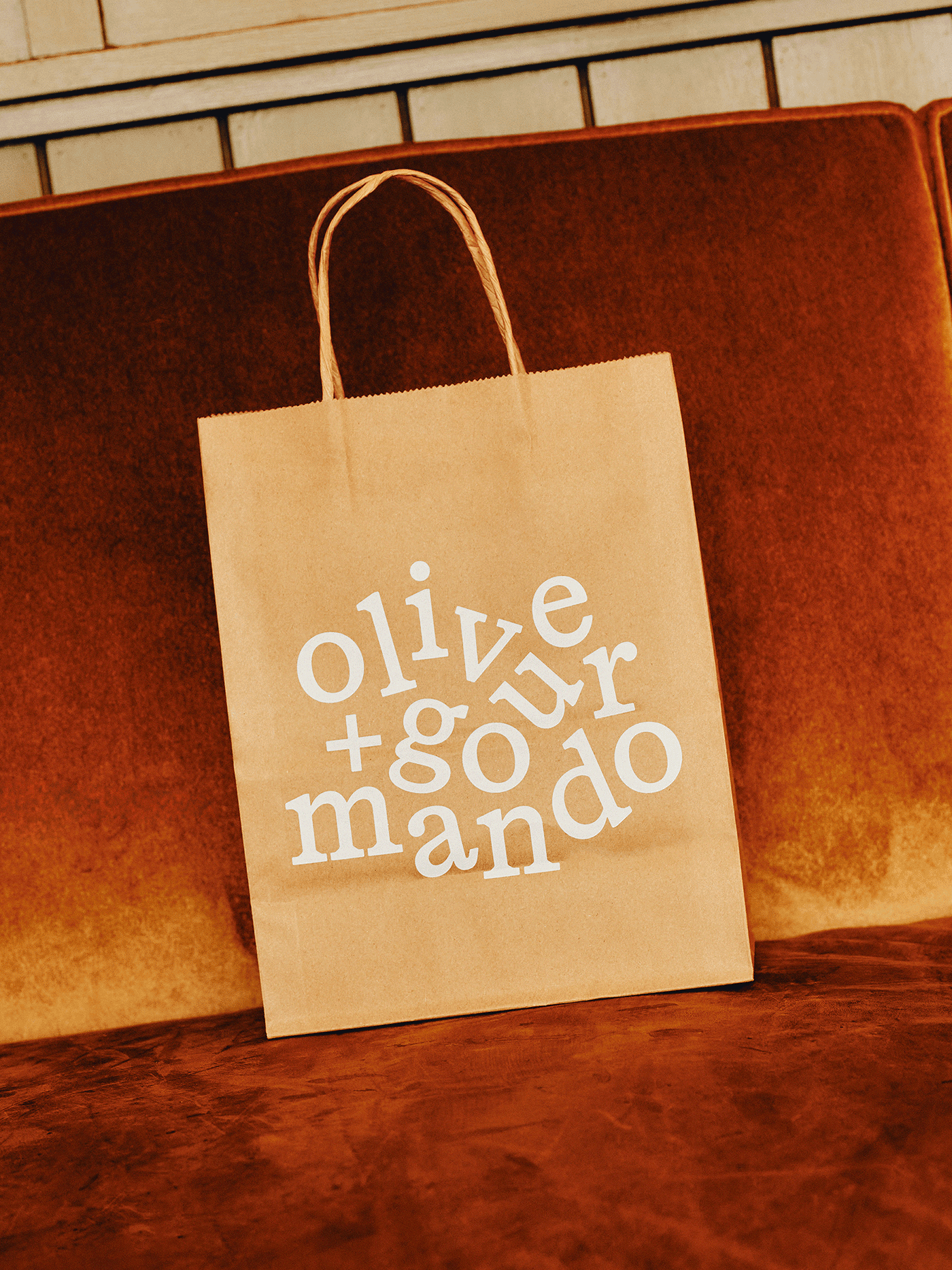 Olive + Gourmando logo, wordmark and branding by Caserne