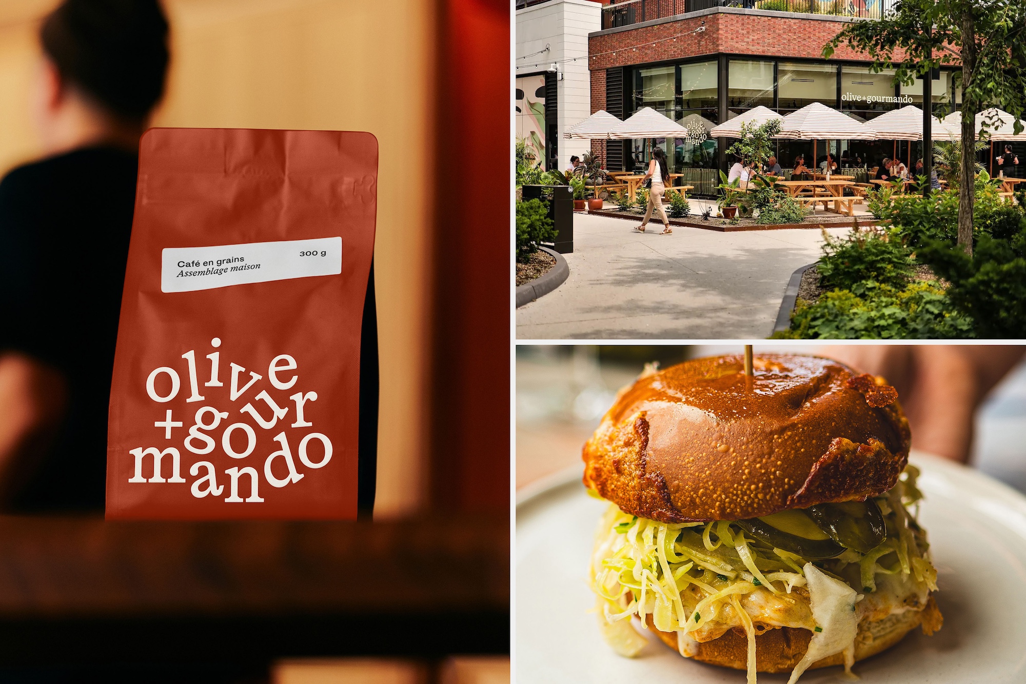 Olive + Gourmando logo, wordmark and branding by Caserne