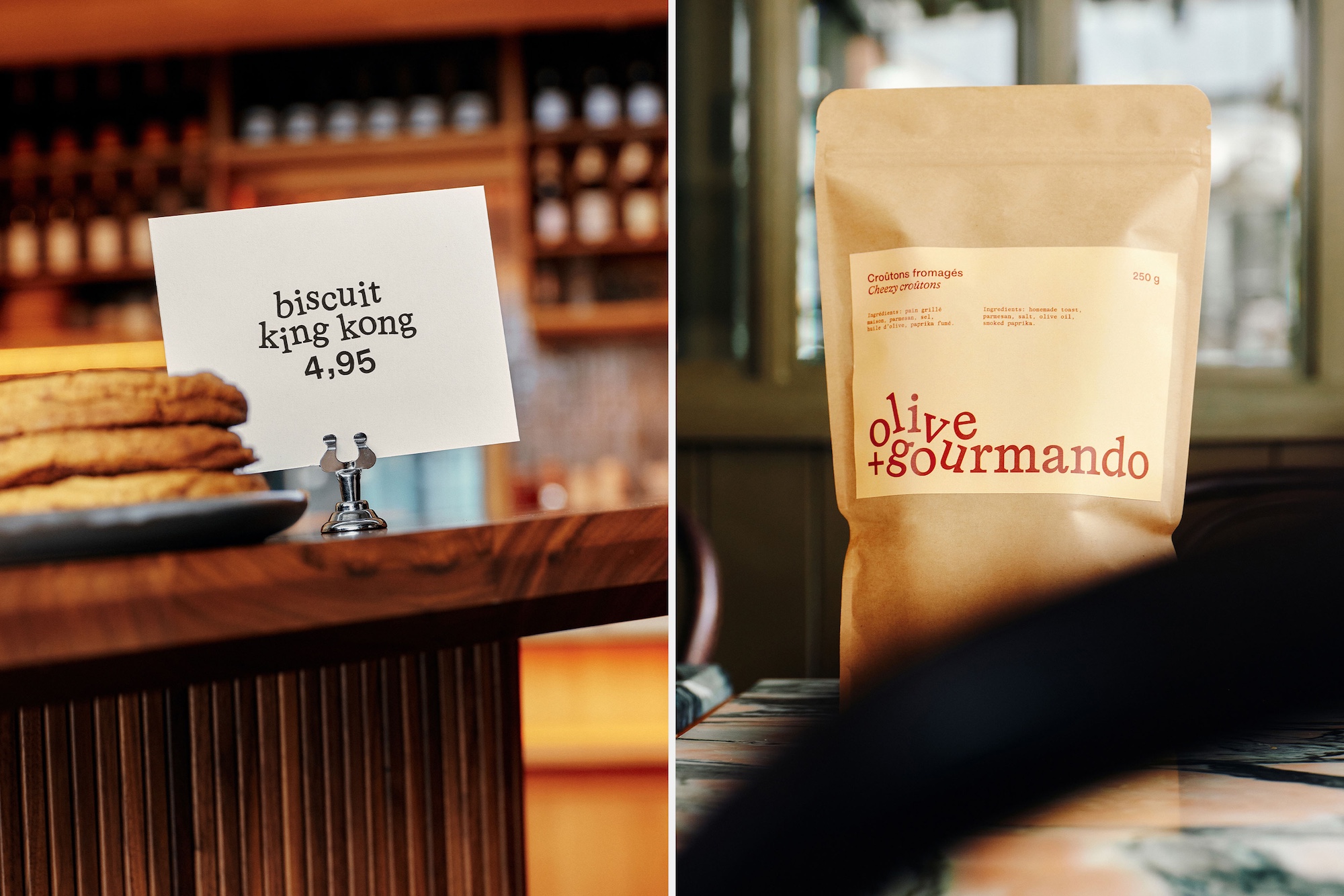 Olive + Gourmando logo, wordmark and branding by Caserne