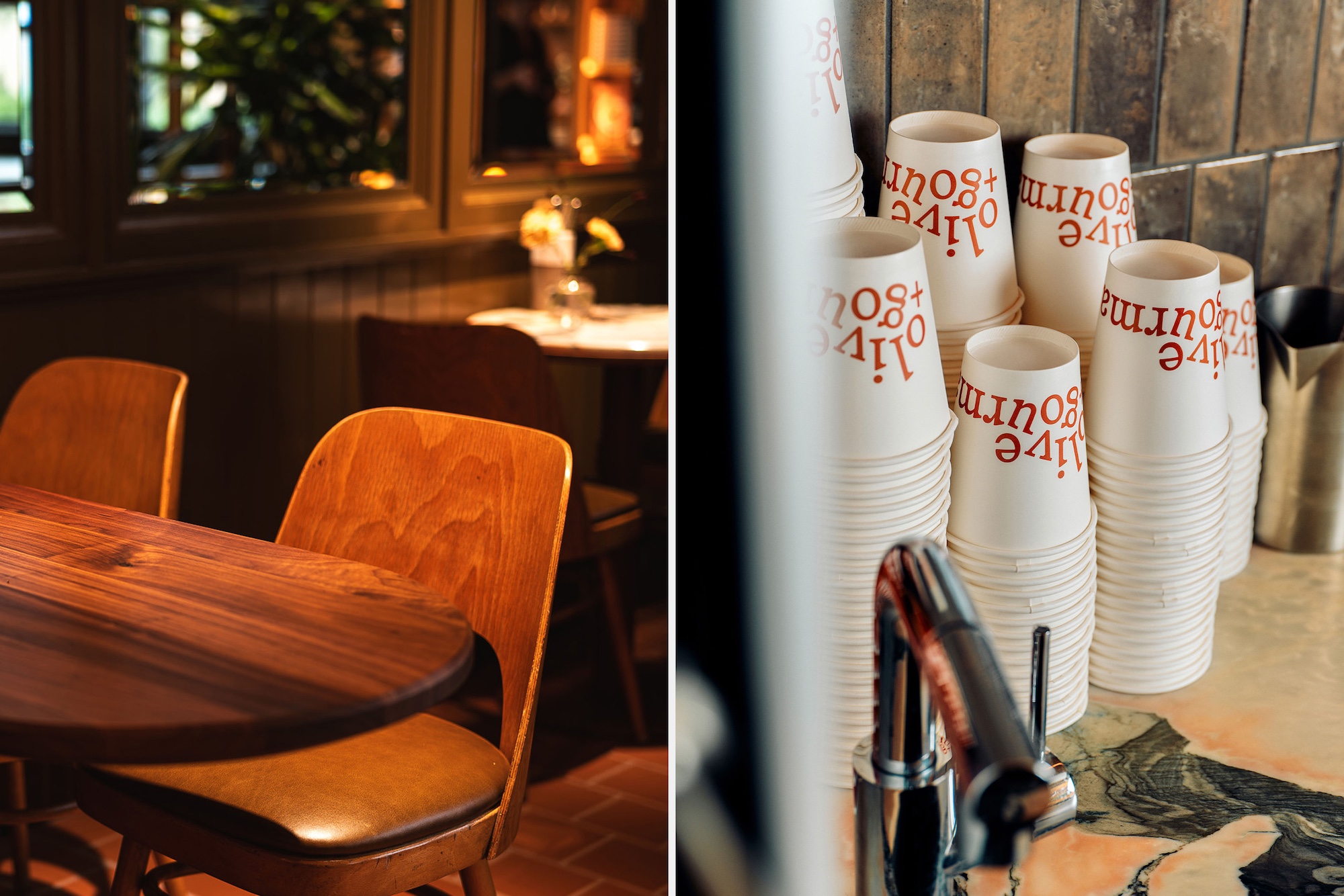 Olive + Gourmando logo, wordmark and branding by Caserne