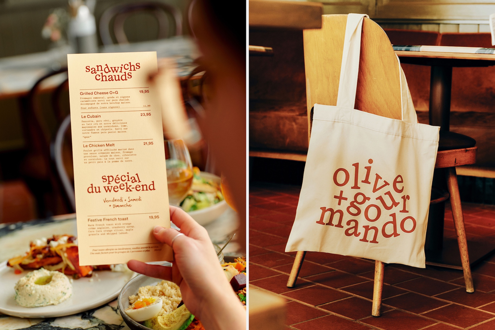 Olive + Gourmando logo, wordmark and branding by Caserne