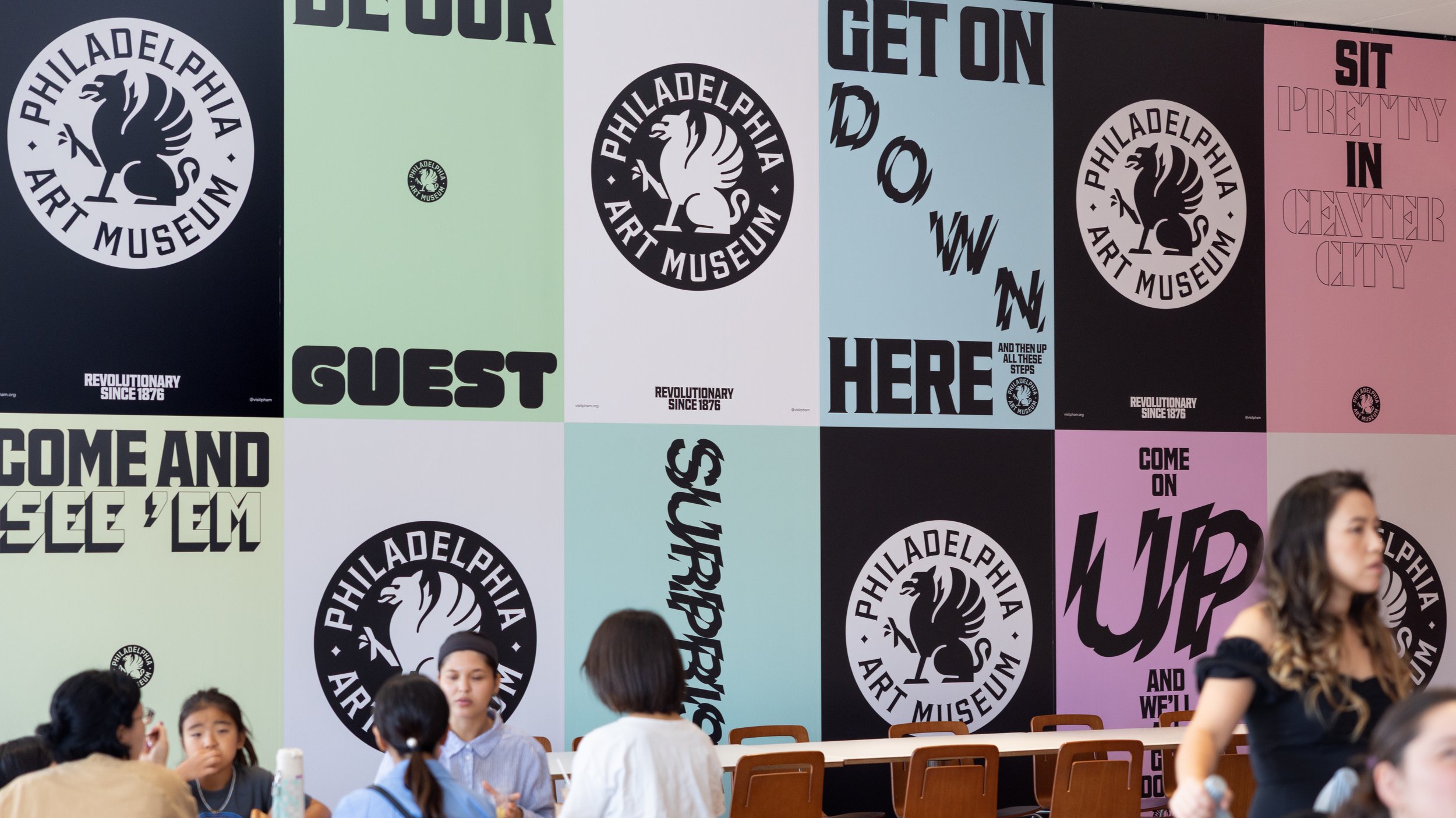 Brand identity design, typography, logo and wordmark for Philadelphia Art Museum by Gretel