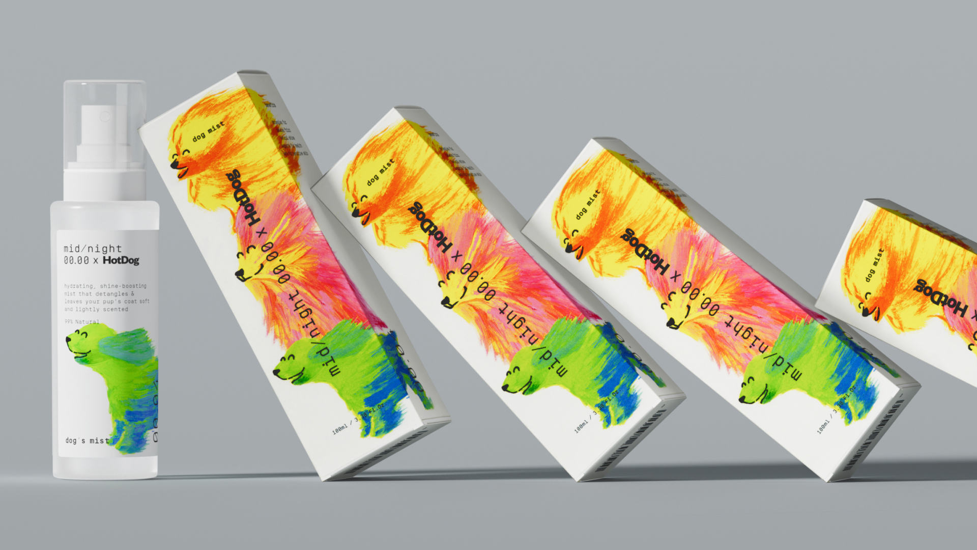 smlxl midnight hotdog brand design identity illustration logo packaging bpo review box