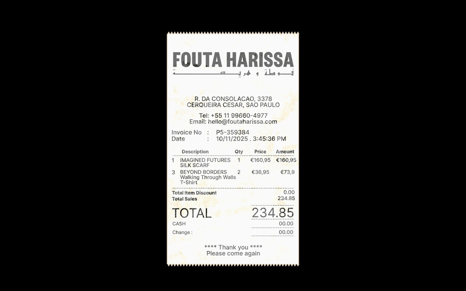 sometimes-always-fouta-harissa-branding identity logo wordmark design bpo review receipt print