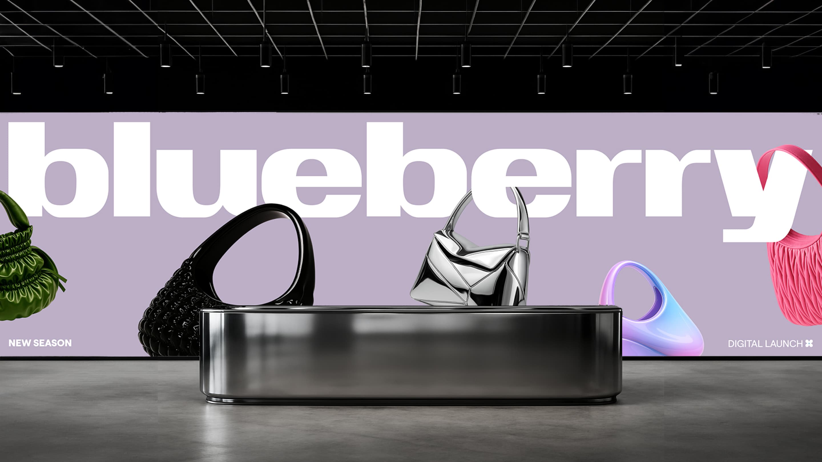 Blueberry brand identity typography wordmark logo character design by Studio NARI