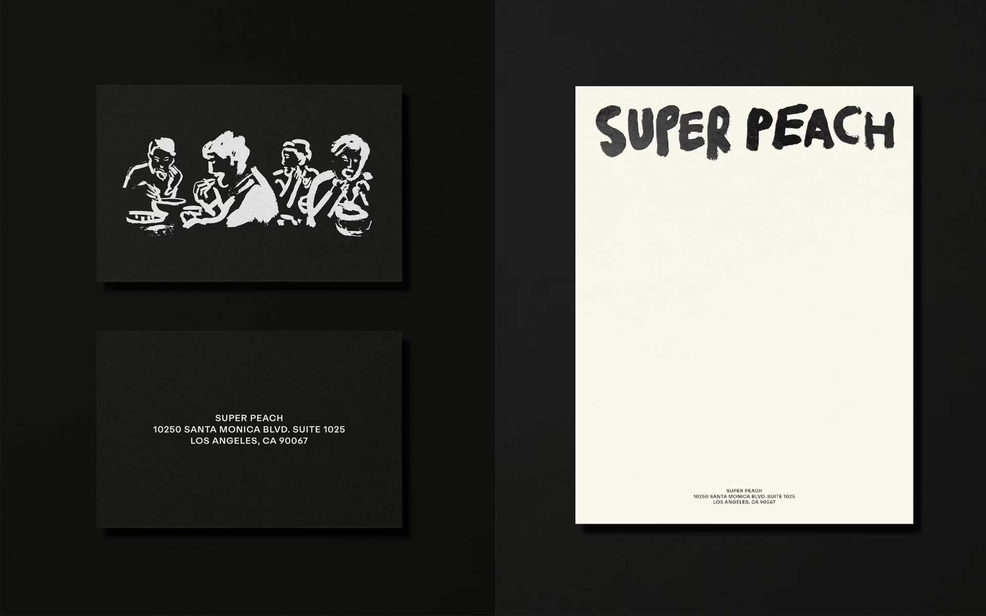 Super Peach brand identity wordmark illustration by Pentagram