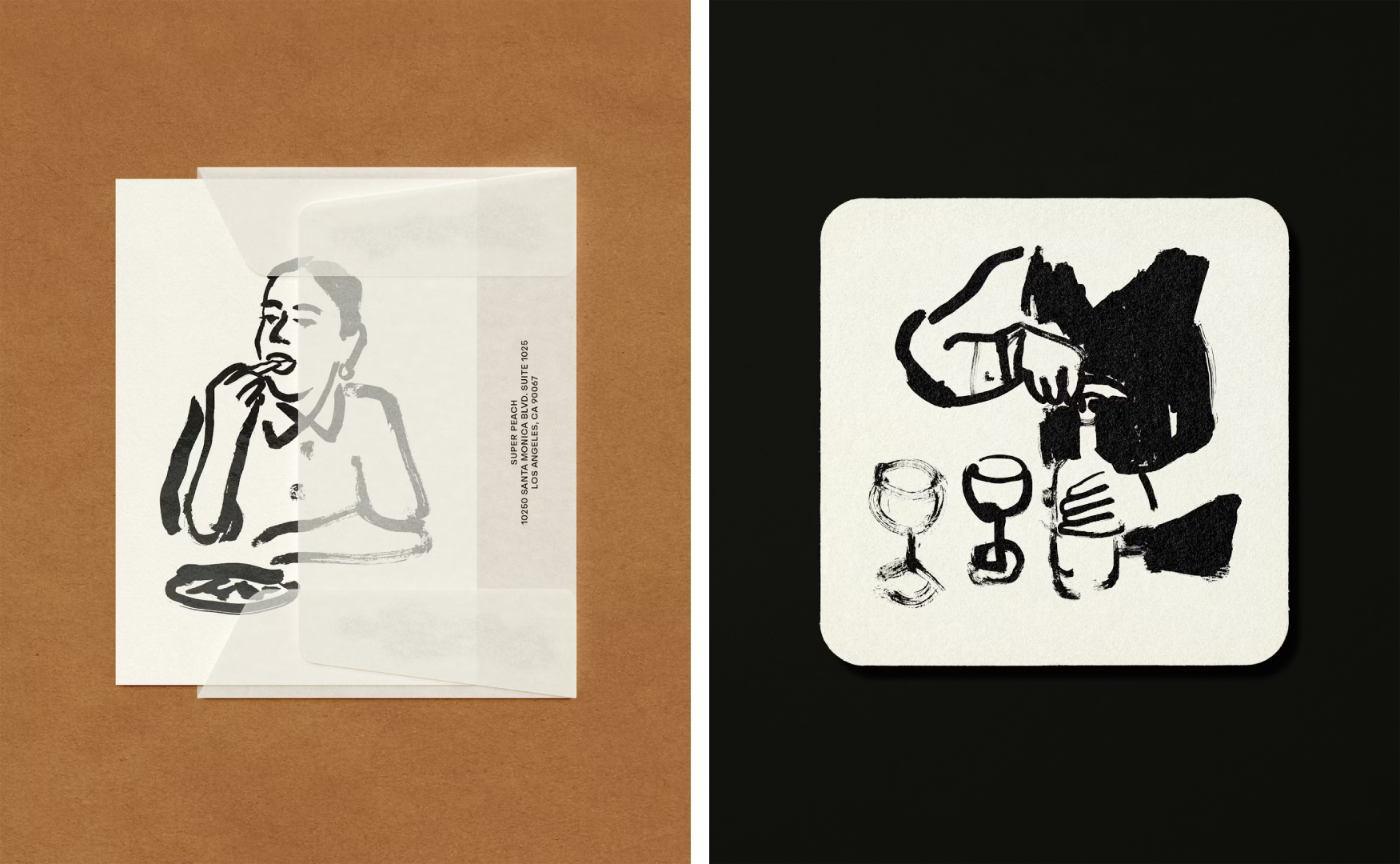 Super Peach brand identity wordmark illustration by Pentagram